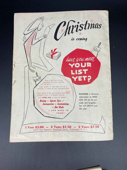 Speed Age December 1952 Vol. 6 No. 8, Speed Age The Complete Automotive Magazine December 1952, Speed Age Cover Italmeccanica December 1952