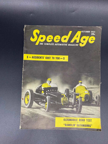 Speed Age October 1952 Vol. 6 No. 6, Speed Age The Complete Automotive Magazine October 1952, Speed Age October 1952 Ramblin Rathmanns Cover