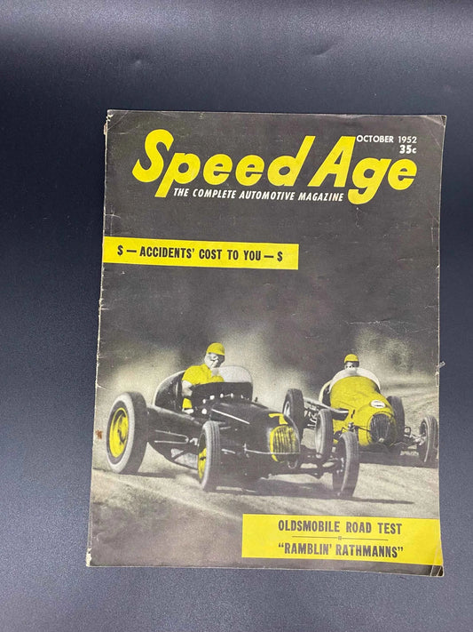 Speed Age October 1952 Vol. 6 No. 6, Speed Age The Complete Automotive Magazine October 1952, Speed Age October 1952 Ramblin Rathmanns Cover