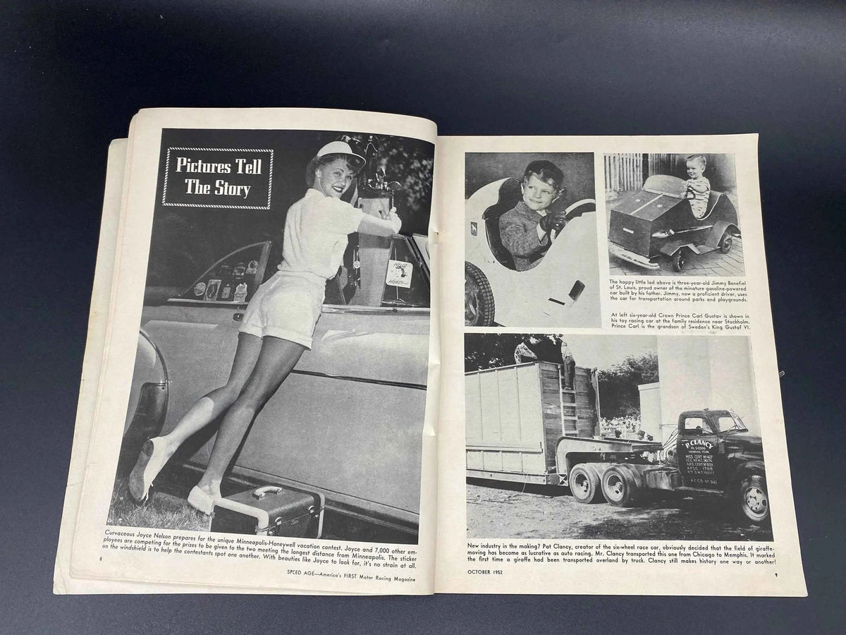 Speed Age October 1952 Vol. 6 No. 6, Speed Age The Complete Automotive Magazine October 1952, Speed Age October 1952 Ramblin Rathmanns Cover