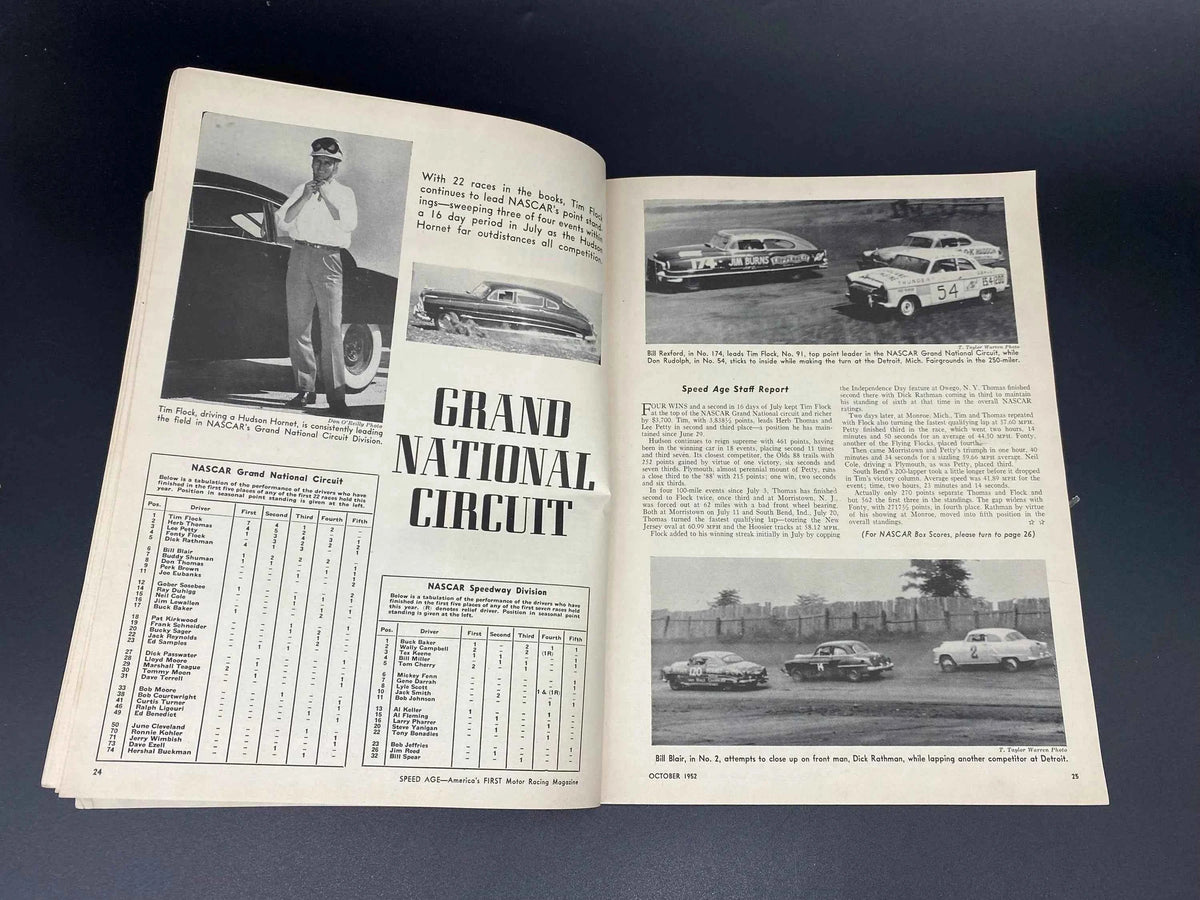 Speed Age October 1952 Vol. 6 No. 6, Speed Age The Complete Automotive Magazine October 1952, Speed Age October 1952 Ramblin Rathmanns Cover