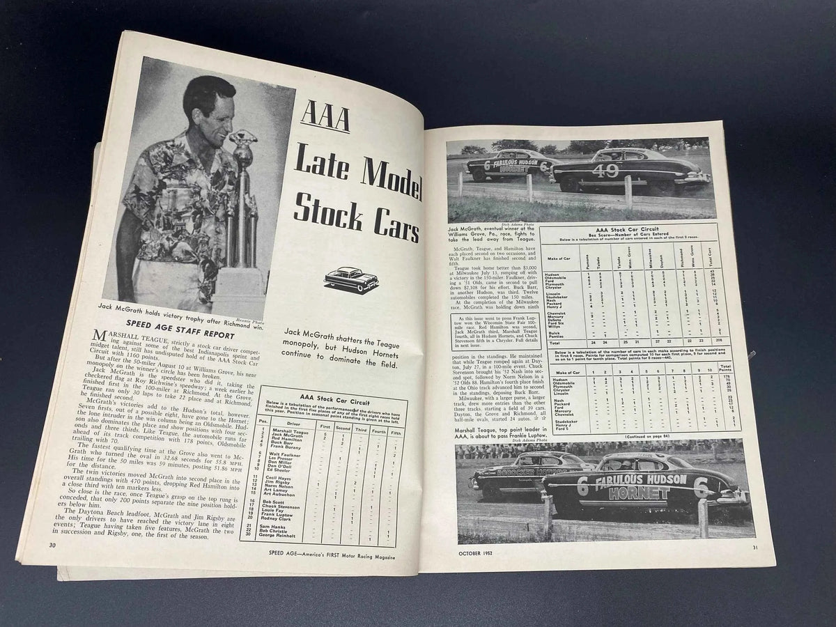 Speed Age October 1952 Vol. 6 No. 6, Speed Age The Complete Automotive Magazine October 1952, Speed Age October 1952 Ramblin Rathmanns Cover