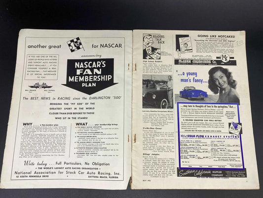 Speed Age May 1952 Vol. 6 No. 1, Speed Age The Complete Automotive Magazine May 1952, Speed Age May 1952 Mel Tormé in Jaguar XK129 Cover
