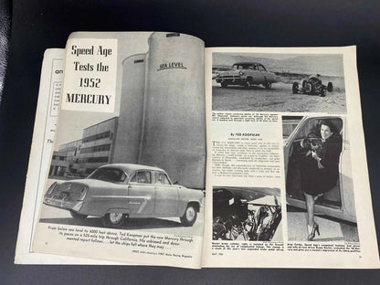 Speed Age May 1952 Vol. 6 No. 1, Speed Age The Complete Automotive Magazine May 1952, Speed Age May 1952 Mel Tormé in Jaguar XK129 Cover