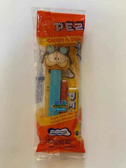 PEZ Garfield Pilot Glow in the Dark, PEZ Interactive Classic Dispenser and Candy, Aviator Garfield, Vintage Garfield Pez, Vintage Pez