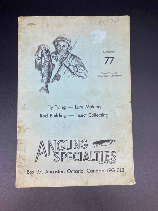 Angling Specialties Company Catalogue 77 Make-It-Yourself Fishing Tackle Components, Vintage 1977 Angling Specialties Company Catalogue 77
