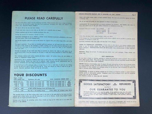 Angling Specialties Company Catalogue 77 Make-It-Yourself Fishing Tackle Components, Vintage 1977 Angling Specialties Company Catalogue 77