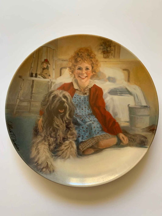 Vintage Annie and Sandy Collector Plate, Little Orphan Annie Collectors Plate Series, 1982 Knowles fine China Orphan Annie Plate, Annie Dish