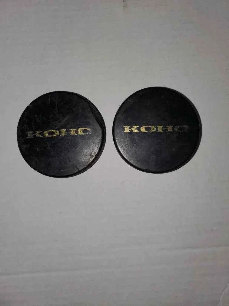 Vintage Koho Hockey Pucks, Made in Czechoslovakia Hockey Pucks, Vintage Koho Hockey, Vintage Hockey Pucks, 1970s Hockey Pucks, Hockey Pucks