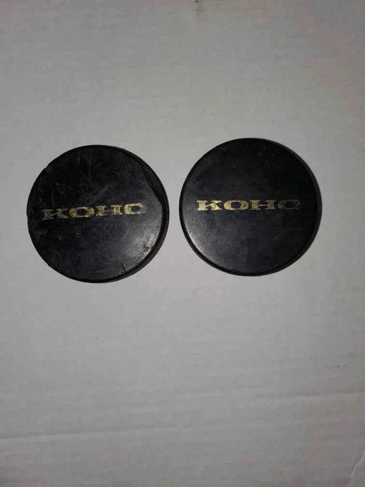 Vintage Koho Hockey Pucks, Made in Czechoslovakia Hockey Pucks, Vintage Koho Hockey, Vintage Hockey Pucks, 1970s Hockey Pucks, Hockey Pucks