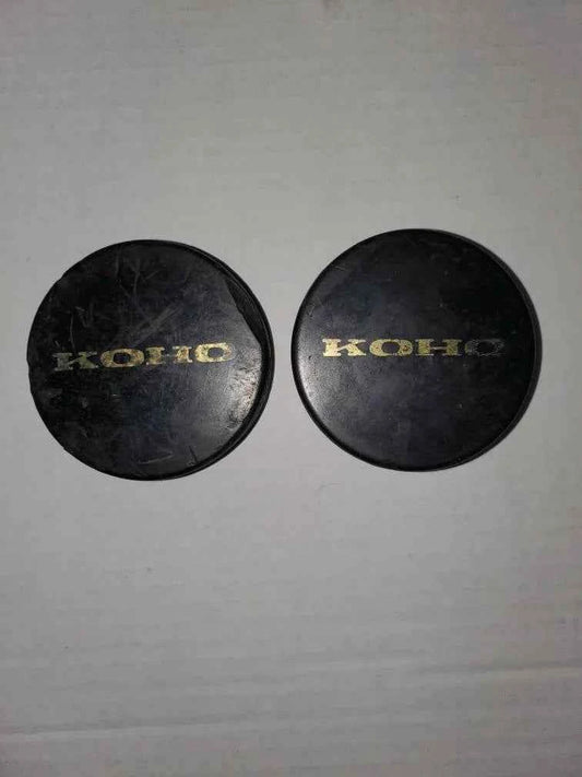 Vintage Koho Hockey Pucks, Made in Czechoslovakia Hockey Pucks, Vintage Koho Hockey, Vintage Hockey Pucks, 1970s Hockey Pucks, Hockey Pucks