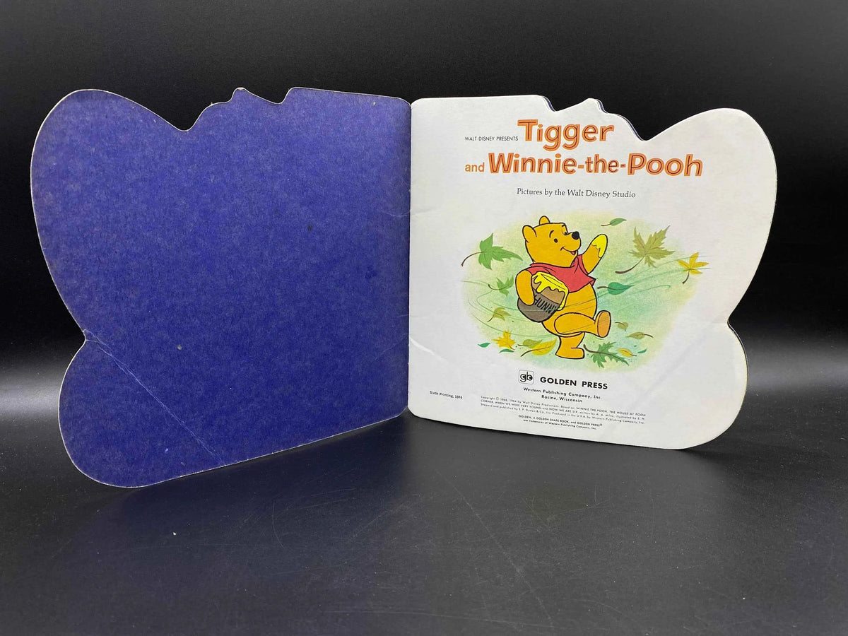 Walt Disney Presents Tigger and Winnie the Pooh Golden Shape Book, 1974 Tigger and Winnie the Pooh Golden Shape Book, Vintage Tigger Book