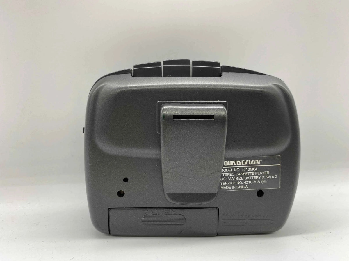 Vintage Soundesign Stereo Personal Cassette Player with Bass Boost System, Soundesign Stereo Cassette Player Model 4210MCL, Cassette Player