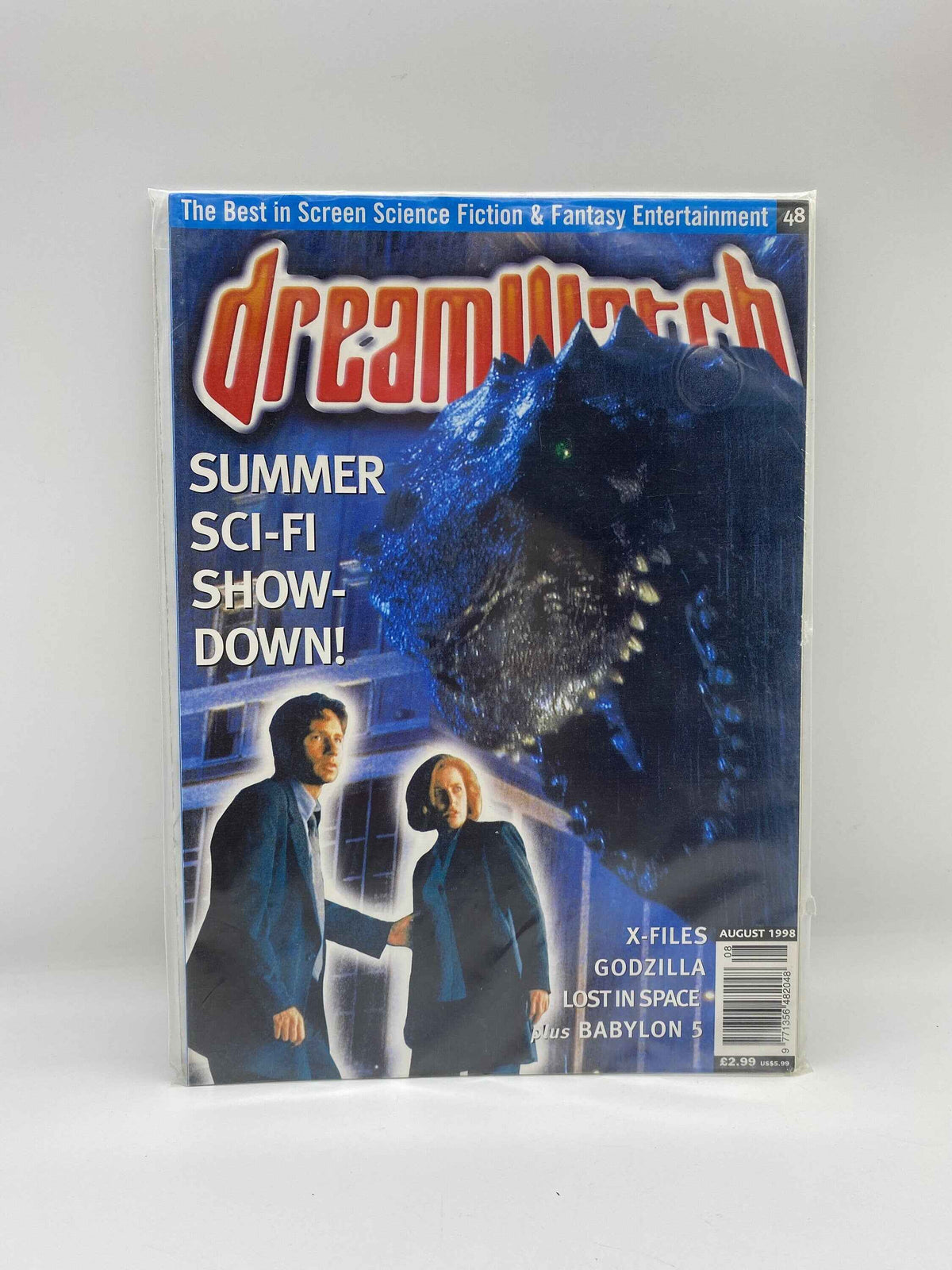 DreamWatch Magazine 48 August 1998, DreamWatch Magazine #48 August 1998 Vol. 4 No. 12, DreamWatch #48 The X-Files Cover, DreamWatch Godzilla