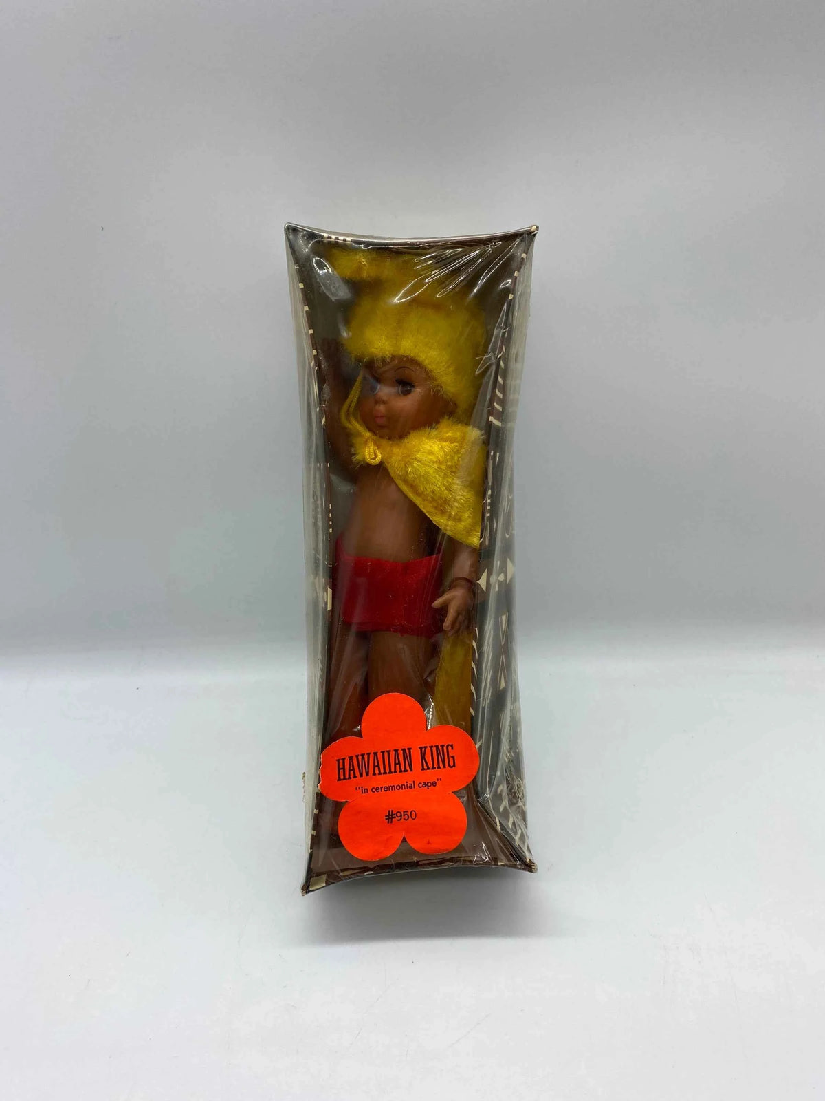 Vintage AneKone Hawaii Hawaiian King Doll with Ceremonial Cape #950, New Old Stock Hawaiian King Doll with Ceremonial, Vintage Hawaiian Doll