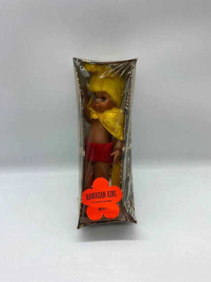 Vintage AneKone Hawaii Hawaiian King Doll with Ceremonial Cape #950, New Old Stock Hawaiian King Doll with Ceremonial, Vintage Hawaiian Doll