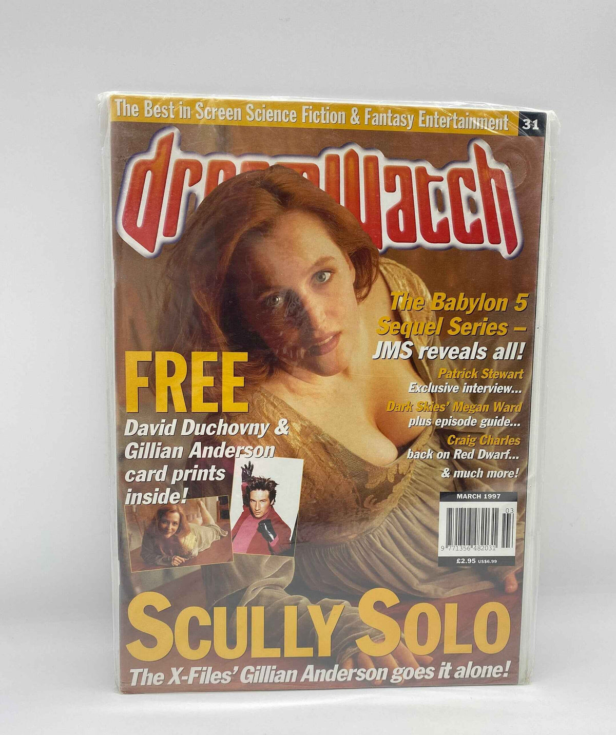 DreamWatch Magazine 31 March 1997 Scully Solo Cover, New Old Stock DreamWatch Magazine #31 March 1997, DreamWatch #31 Jillian Anderson Cover