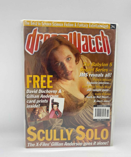 DreamWatch Magazine 31 March 1997 Scully Solo Cover, New Old Stock DreamWatch Magazine #31 March 1997, DreamWatch #31 Jillian Anderson Cover