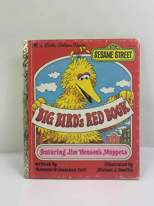 Sesame Street Big Bird’s Red Book featuring Jim Henson's Muppets, A Little Golden Book 1977, Big Birds Red Book, Vintage Sesame Street Book