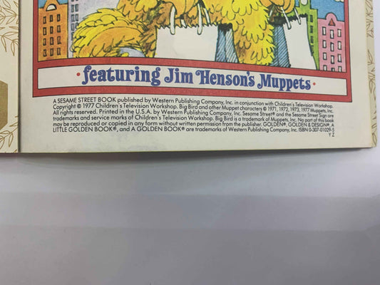 Sesame Street Big Bird’s Red Book featuring Jim Henson's Muppets, A Little Golden Book 1977, Big Birds Red Book, Vintage Sesame Street Book