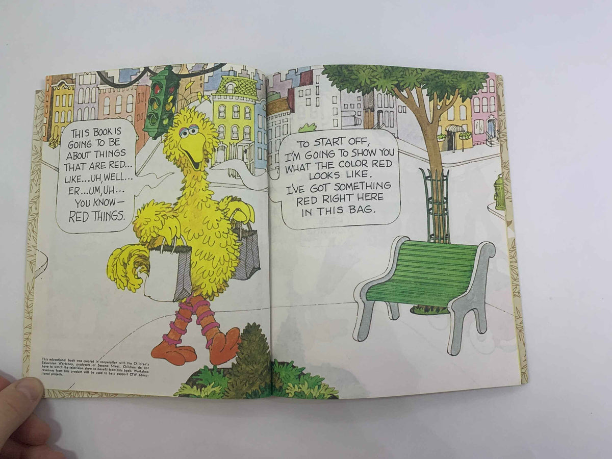 Sesame Street Big Bird’s Red Book featuring Jim Henson's Muppets, A Little Golden Book 1977, Big Birds Red Book, Vintage Sesame Street Book