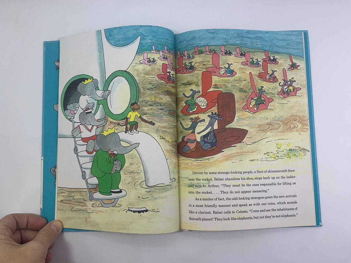 BABAR Visits Another Planet, Laurent De Brunhoff Book, 1972 Random House, Vintage BABAR Book, Vintage Babar Elephant Book, 1972 Babar Book