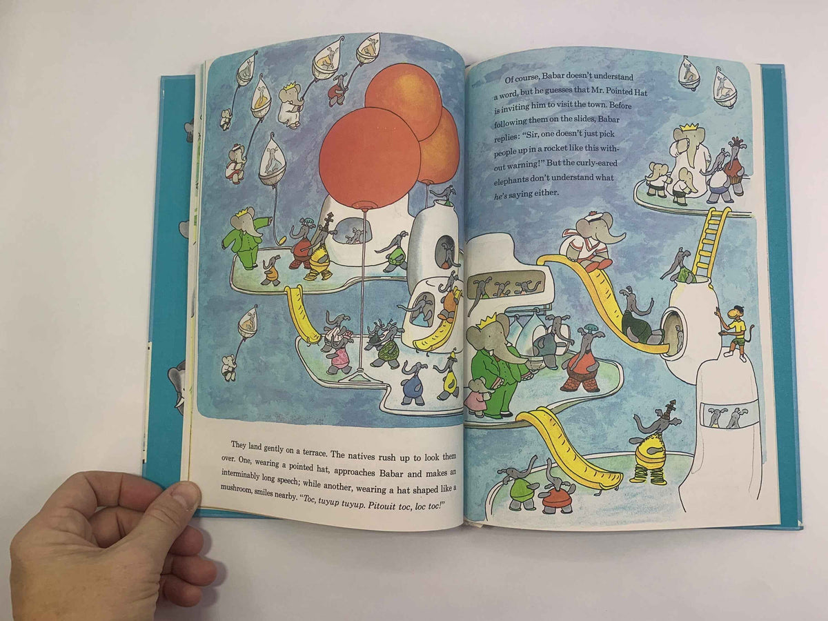 BABAR Visits Another Planet, Laurent De Brunhoff Book, 1972 Random House, Vintage BABAR Book, Vintage Babar Elephant Book, 1972 Babar Book