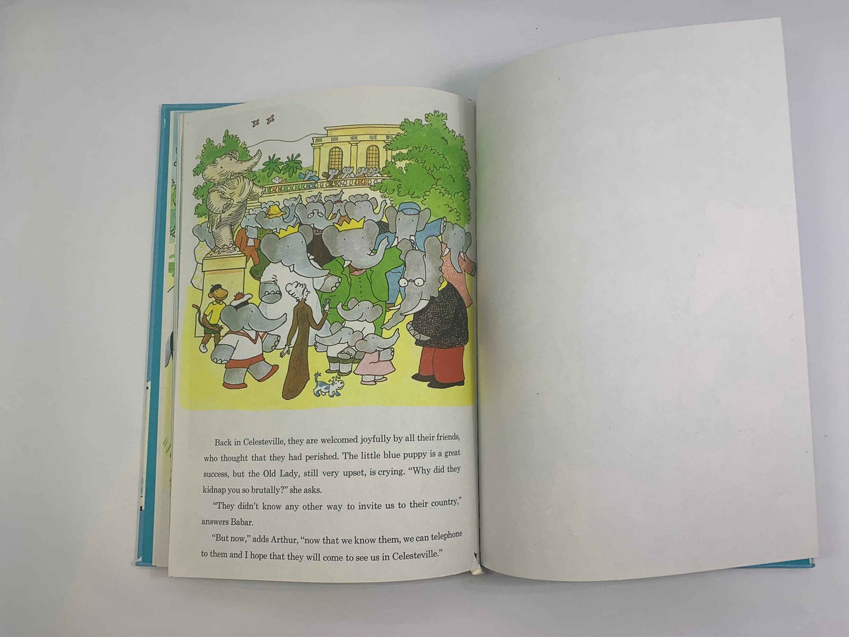 BABAR Visits Another Planet, Laurent De Brunhoff Book, 1972 Random House, Vintage BABAR Book, Vintage Babar Elephant Book, 1972 Babar Book
