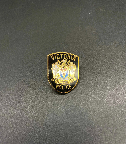 Victoria Police Pin, Victoria Police Semper Liber Pin, Vintage Victoria Police Crest Pin,  Victoria Police Coat of Arms Pin, Victoria BC