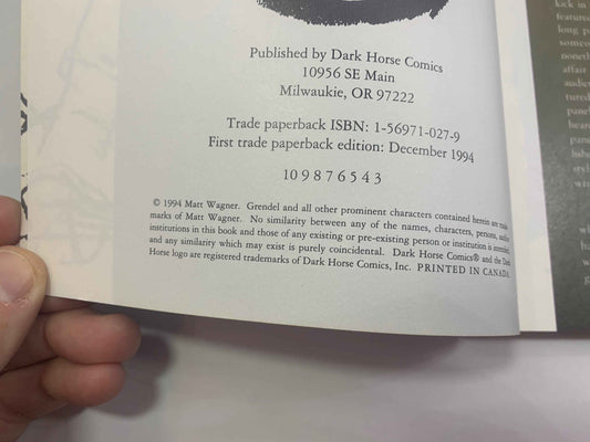 Matt Wagner’s Grendel Tales, Four Devils, One Hell, 1994 Dark Horse Comics, Grendel Tales Graphic Novel, Graphic Novel, Comic Book, Grendel