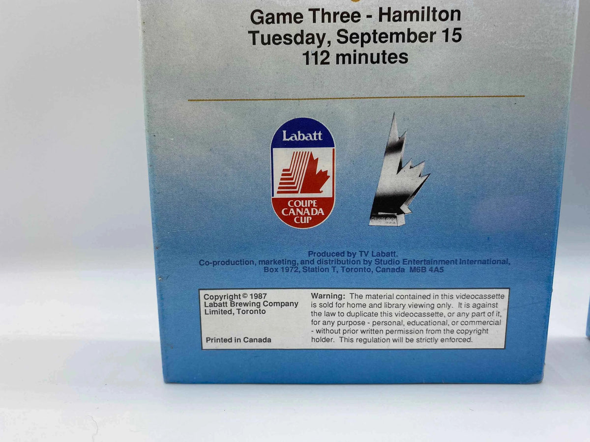 The Labatt Canada Cup 1987 The Final Series Set of 3 VHS, Rare Sealed The Labatt Canada Cup 1987 Game 1, 2, 3 Final VHS, 1987 Canada Cup VHS