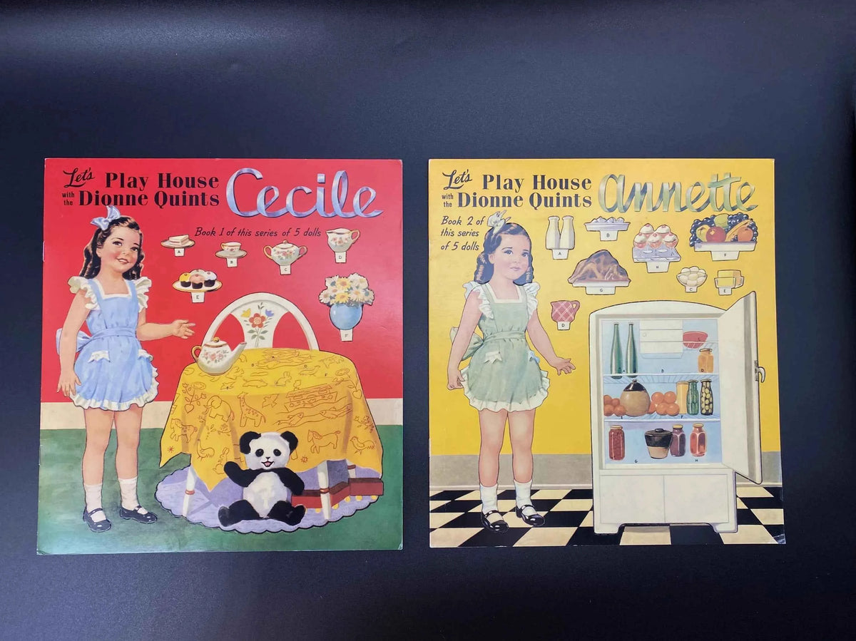 Lets Play House with the Dionne Quints Cecile Book 1 & Let’s Play House with the Dione Quints Annette Book 2, Dionne Quints Paper Dolls