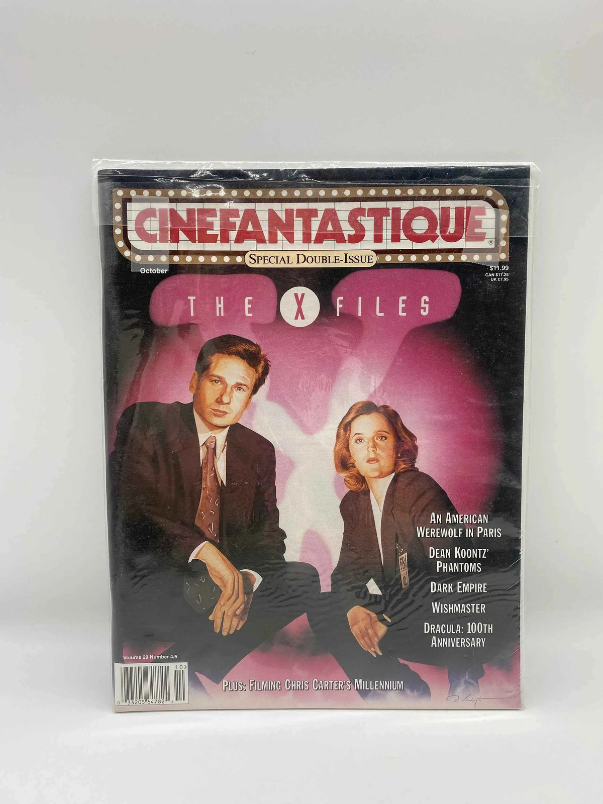 Cinefantastique The X-Files Special Double Issue, Cinefantastique Volume 29 Number 4/5 1997, Jillian Anderson & David Duchovny Cover 1997