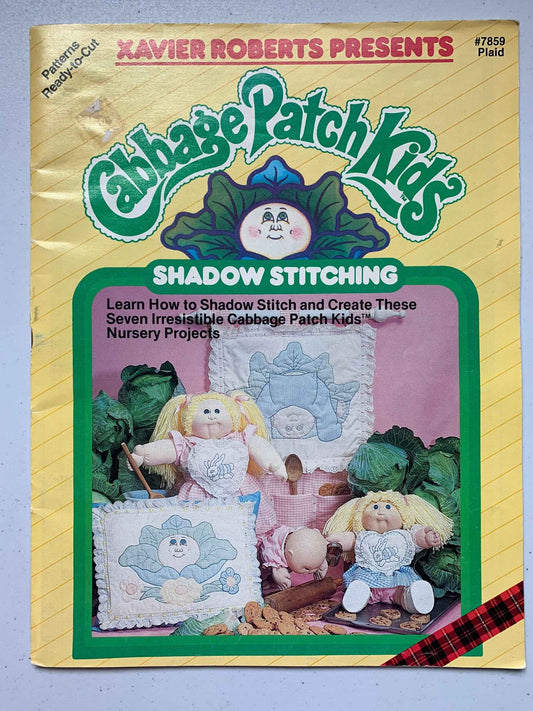 Vintage Cabbage Patch Kids Pattern, Vintage Cabbage Patch Kids Shadow Stitching Pattern, Xavier Roberts, Plaid Pattern 7859, Patterns Ready to Cut, Cabbage Patch Kids Nursery Projects