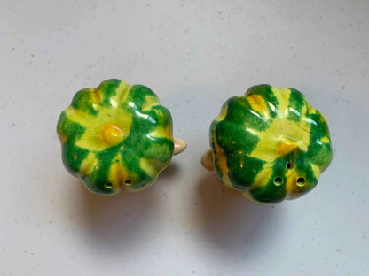 Vintage Anthropomorphic Pumpkin Salt & Pepper Shakers, Vintage Squash Salt and Pepper Shaker, Squash Salt and Pepper Shakers, Pumpkin Shaker