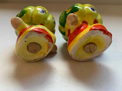 Vintage Anthropomorphic Pumpkin Salt & Pepper Shakers, Vintage Squash Salt and Pepper Shaker, Squash Salt and Pepper Shakers, Pumpkin Shaker