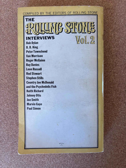 The Rolling Stone Interviews Vol. 2 Complied by the Editors of Rolling Stone, 1973 The Rolling Stone Interviews Vol. 2 Paperback, Bob Dylan