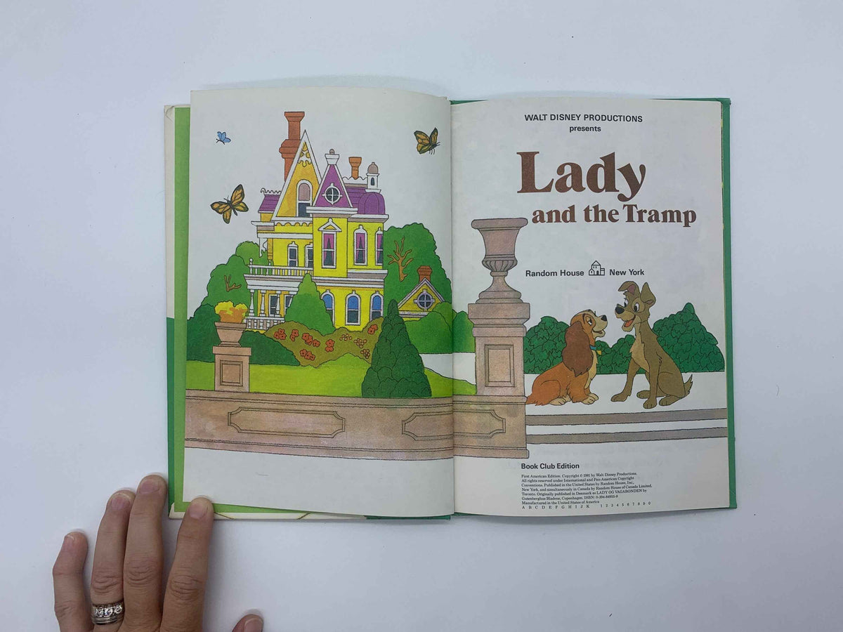 Lady and the Tramp Book First American Edition 1981, Vintage Walt Disney's Lady and the Tramp Book, Vintage Walt Disney Presents Lady and the Tramp Book