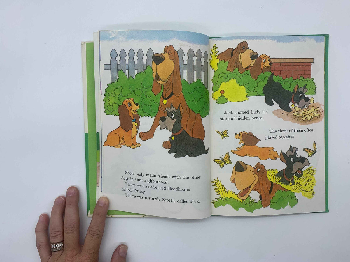 Walt Disney Productions Presents Lady and the Tramp First American Edition 1981, Vintage Walt Disney's Lady and the Tramp Book, Vintage Lady