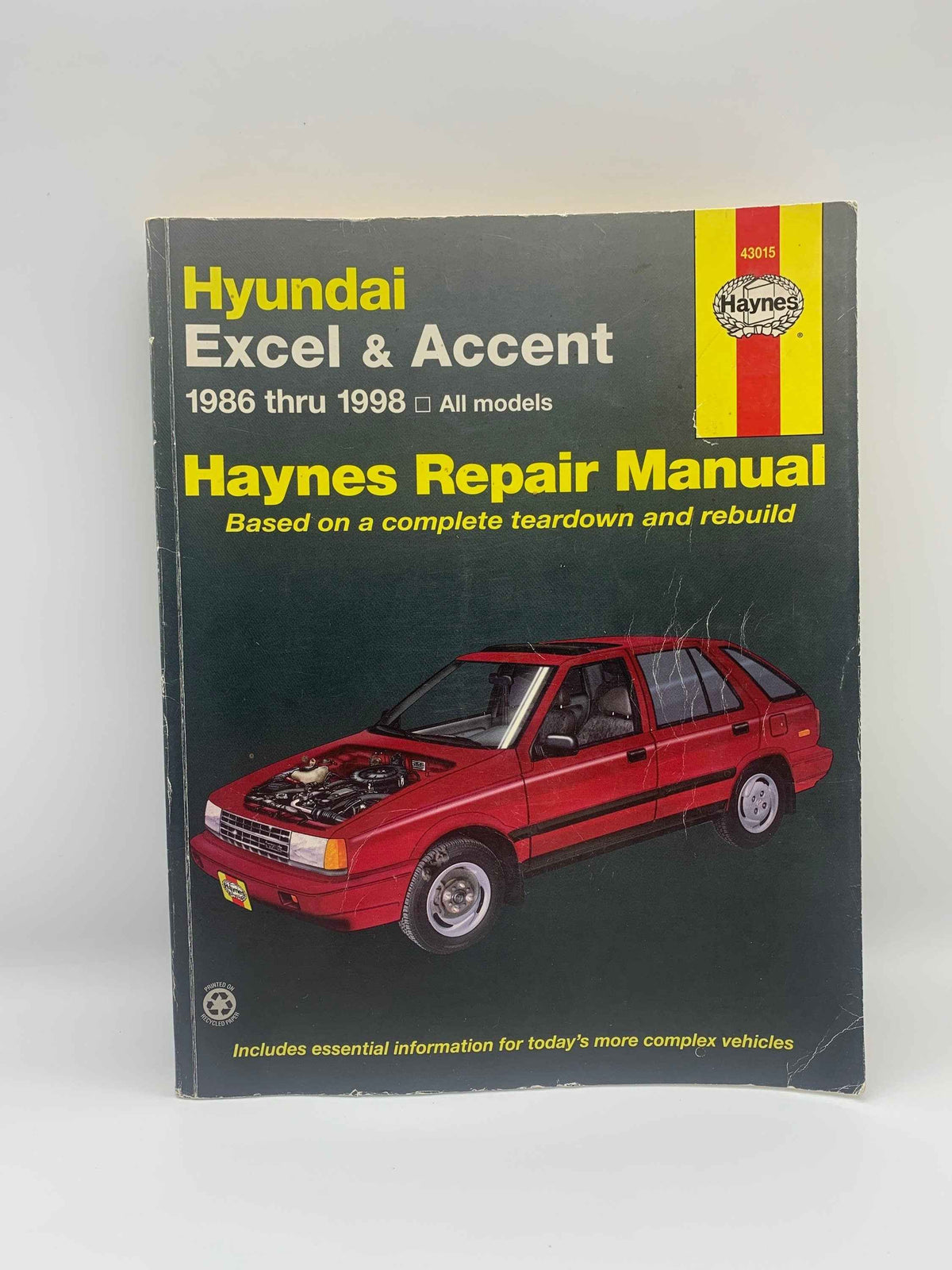 Haynes Repair Manual, Hyundai 1986 thru 1998, Based on a Complete tear down and rebuild, Haynes Hyundai Manual, Haynes Excel & Accent Manual