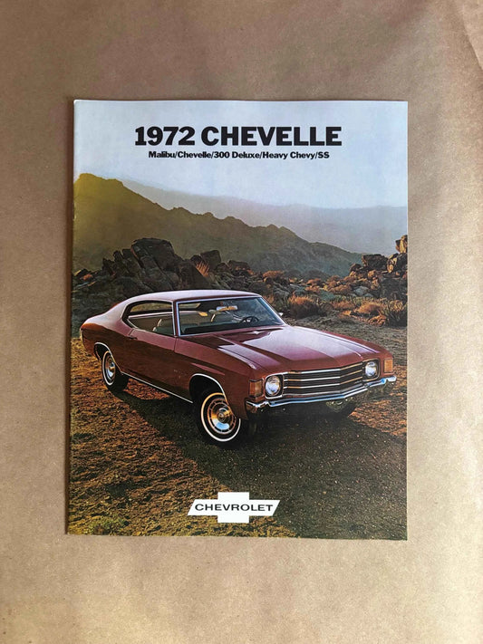 1972 Chevelle Brochure, General Motors Dealership Brochure, 1972 Chevrolet Chevelle Malibu, 300 Deluxe, Heavy Chevy, SS, Brochure, 1972 Nova