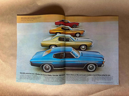 1972 Chevelle Brochure, General Motors Dealership Brochure, 1972 Chevrolet Chevelle Malibu, 300 Deluxe, Heavy Chevy, SS, Brochure, 1972 Nova