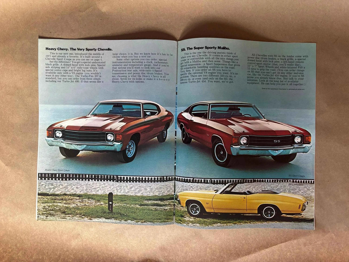 1972 Chevelle Brochure, General Motors Dealership Brochure, 1972 Chevrolet Chevelle Malibu, 300 Deluxe, Heavy Chevy, SS, Brochure, 1972 Nova