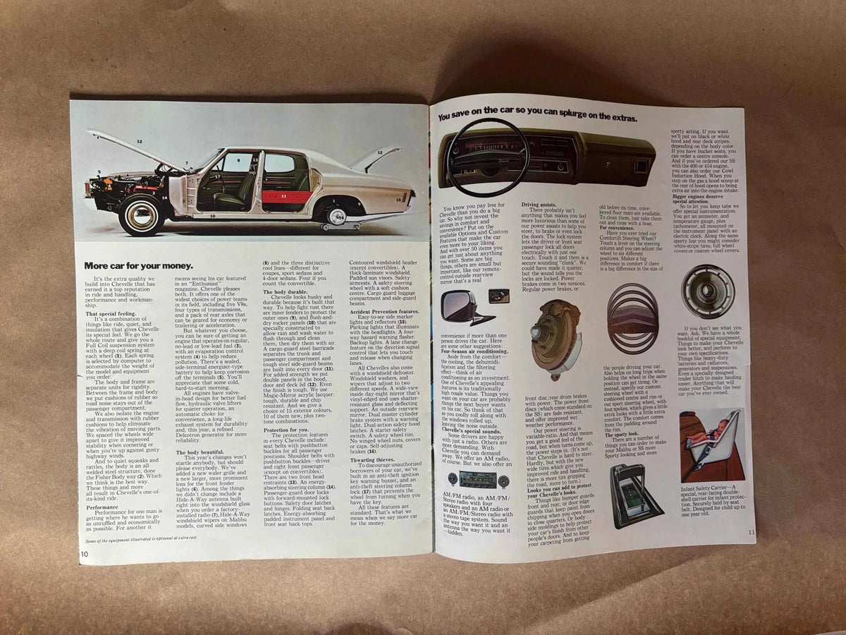 1972 Chevelle Brochure, General Motors Dealership Brochure, 1972 Chevrolet Chevelle Malibu, 300 Deluxe, Heavy Chevy, SS, Brochure, 1972 Nova