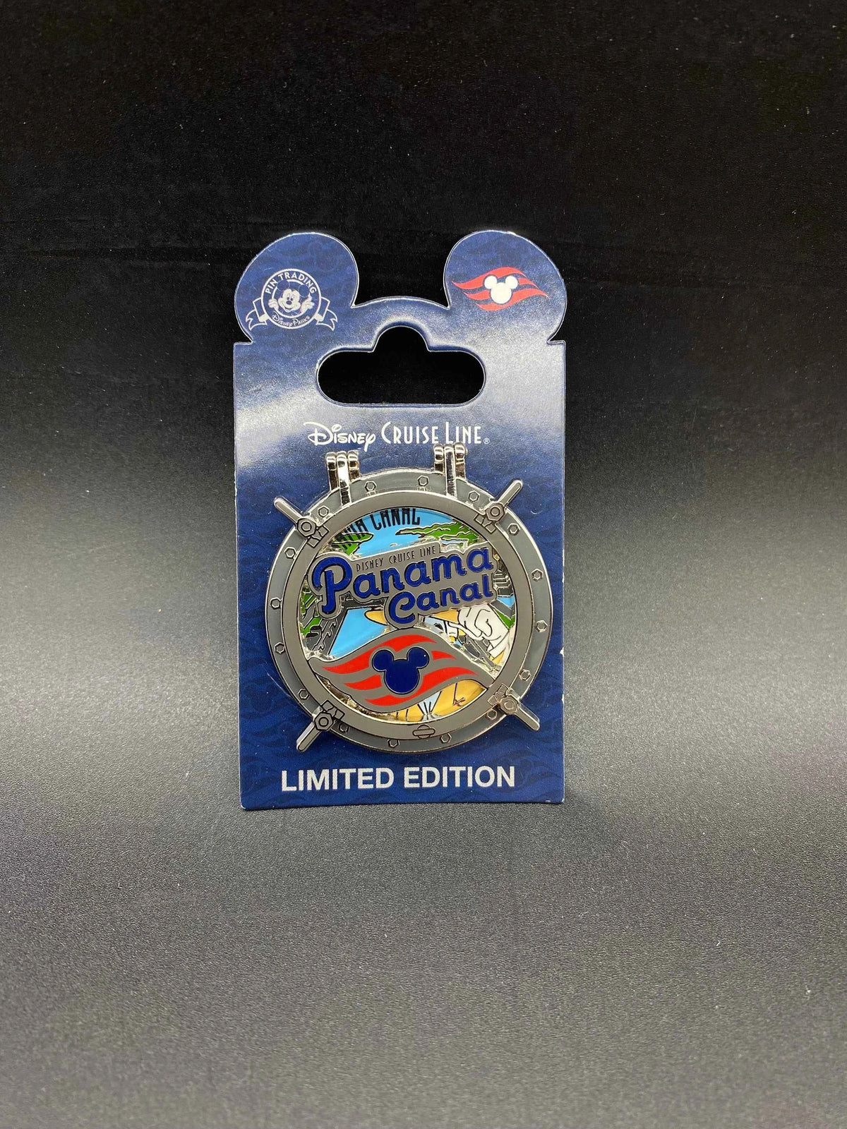 Disney Cruise Line Panama Canal Donald Duck Pin, Donald Duck Ship Wheel Pin, Limited Edition Disney Cruise Line Panama Canal Donald Duck Pin