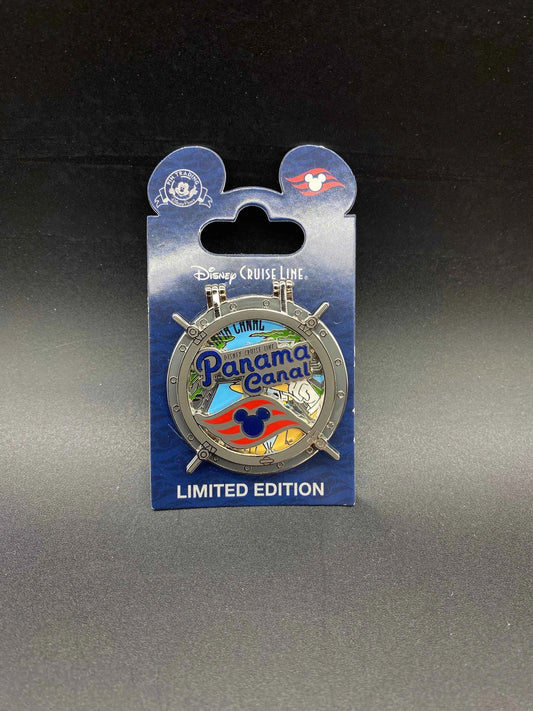Disney Cruise Line Panama Canal Donald Duck Pin, Donald Duck Ship Wheel Pin, Limited Edition Disney Cruise Line Panama Canal Donald Duck Pin