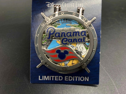 Disney Cruise Line Panama Canal Donald Duck Pin, Donald Duck Ship Wheel Pin, Limited Edition Disney Cruise Line Panama Canal Donald Duck Pin