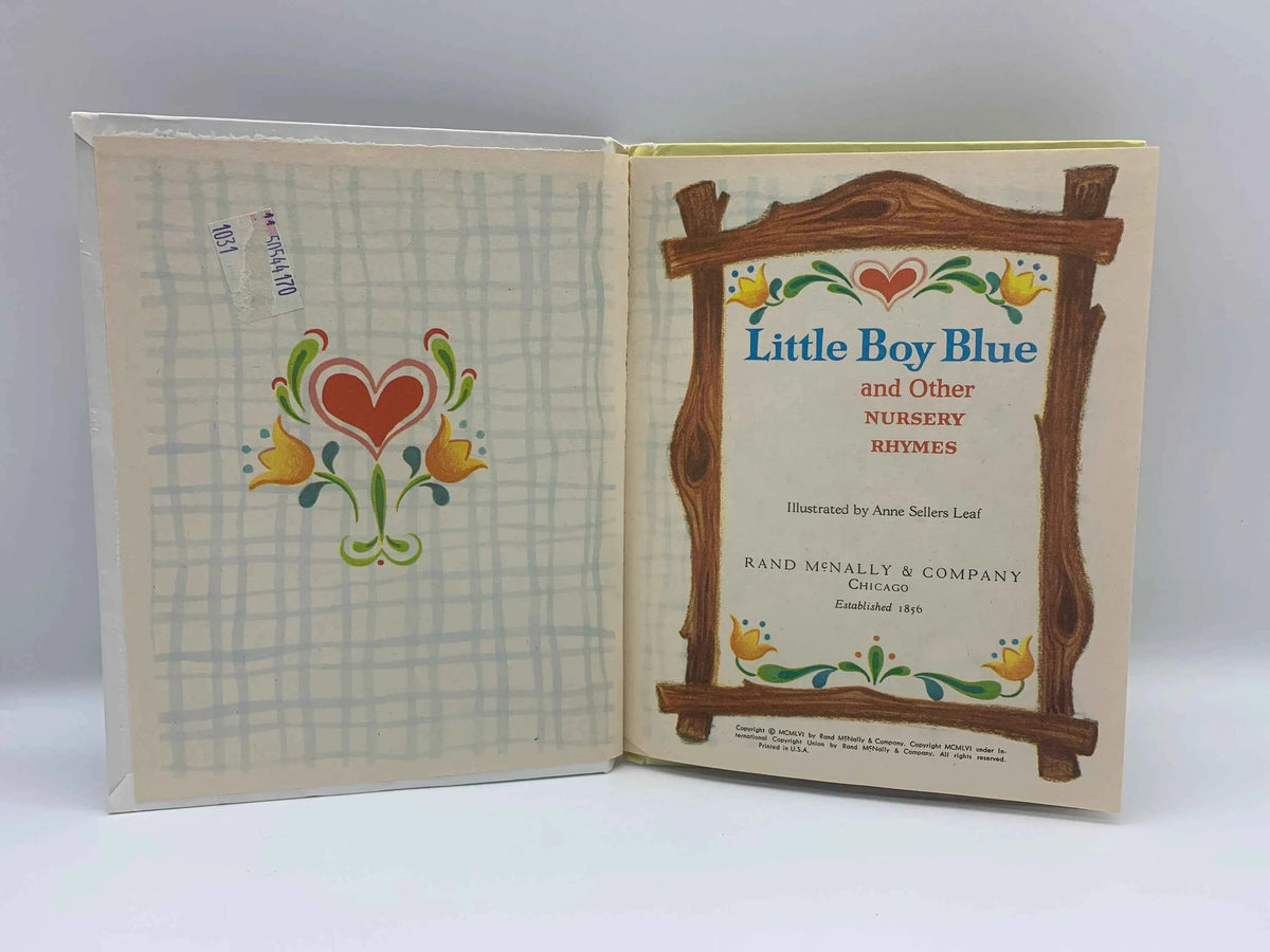Vintage Little Boy Blue and Other Nursery Rhymes A Rand McNally Book 1956, Vintage Elf Books Childrens Nursery Rhymes Book, Little Boy Blue