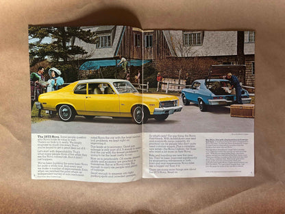 1973 Nova Brochure, Chevrolet Nova 1973 Dealership Brochure, 1973 Chevrolet Nova Custom Coupe Brochure, 1973 Nova Hatchback Coupe Brochure
