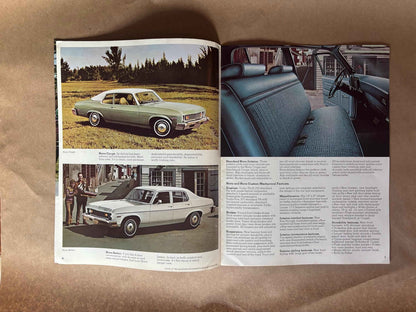 1973 Nova Brochure, Chevrolet Nova 1973 Dealership Brochure, 1973 Chevrolet Nova Custom Coupe Brochure, 1973 Nova Hatchback Coupe Brochure